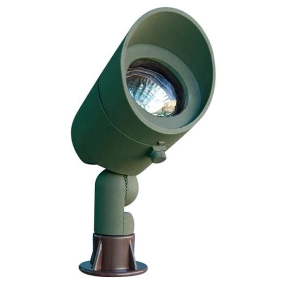 Dabmar Lighting LV130-L7-65K-G 12V 2-Pin LED 7W 65K Hood Powder Coated Cast Aluminium Spot Light, Green