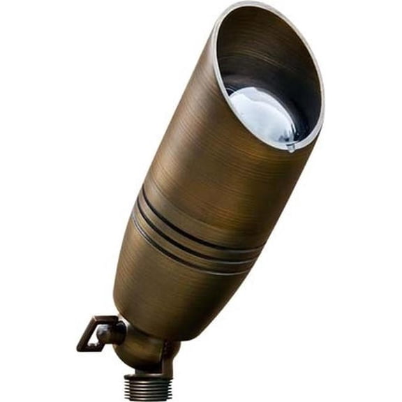 Dabmar Lighting LV235-L7-65K-WBS 12V 2-Pin LED 7W 65K Hood Brass Spot Light, Weathered Brass
