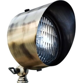 Dabmar Lighting LV30-L6-30K-ABS 12V Screw LED 6W 30K Solid Brass Directional Flood Light with Hood, Antique Brass