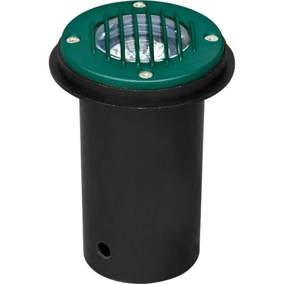 Dabmar Lighting LV300-L3-27K-G 12V 2-Pin LED 3W 27K Powder Coated In-Ground Cast Aluminium Well Light with Grill, Green