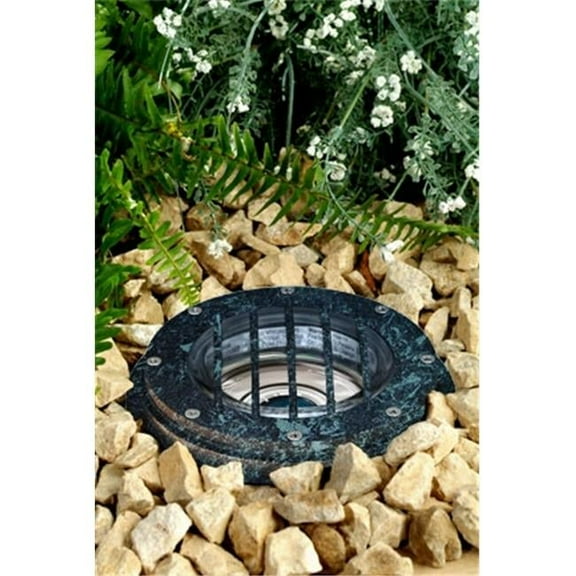Dabmar Lighting LV305-VG-MR Cast Aluminum In-Ground Well Light with Grill- Verde Green