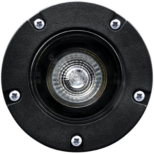 Black Adjustable In-Ground Well Light with Tempered Glass