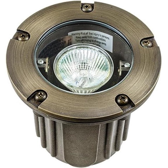 Dabmar Lighting LV342-L4-RGBW-WBS 12V 2-Pin LED 4W RGBW Cast Brass In-Ground Well Light, Weathered Brass
