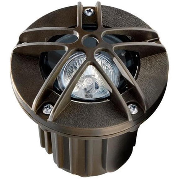 Dabmar Lighting LV343-L7-65K-BZ 12V 2-Pin LED 7W 65K Polybutylene Terephthalate In-Ground Well Light with Star Grill, Bronze