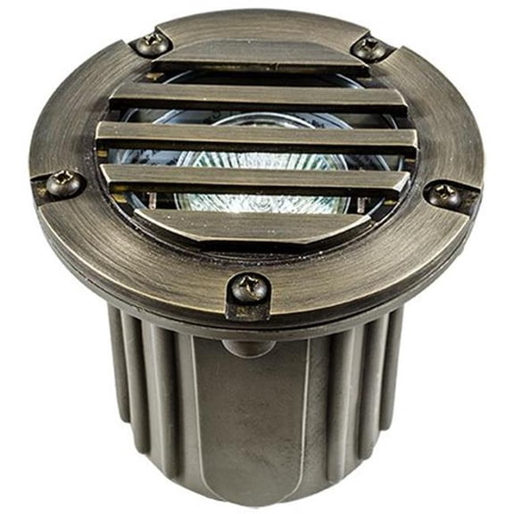 Dabmar Lighting LV346-L3-65K-WBS 12V 2-Pin LED 3W 65K Cast Brass In-Ground Well Light with Grill, Weathered Brass