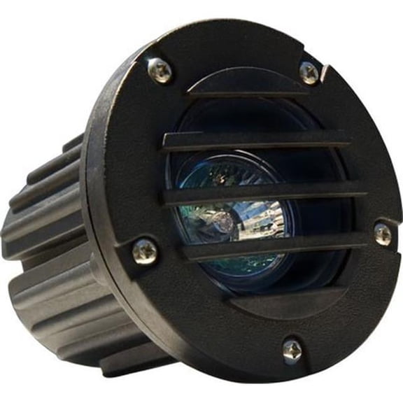 Dabmar Lighting LV346-L7-65K-B 12V 2-Pin LED 7W 65K Polybutylene Terephthalate In-Ground Well Light with Grill, Black