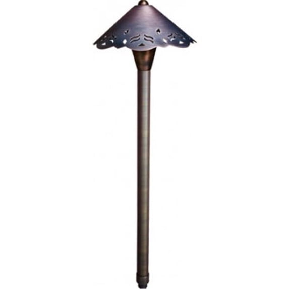 Dabmar Lighting LV38-WBS 12V JC Solid Brass Path Light, 20W - Weathered Brass