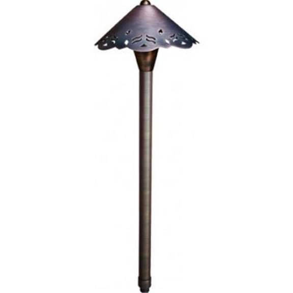 Dabmar Lighting LV38-WBS 12V JC Solid Brass Path Light, 20W - Weathered Brass