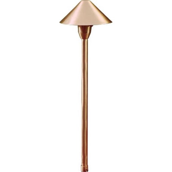 Dabmar Lighting LV41-L3-64K-CP 12V G4 LED 3W 64K Cast Brass Cone Path Light, Copper