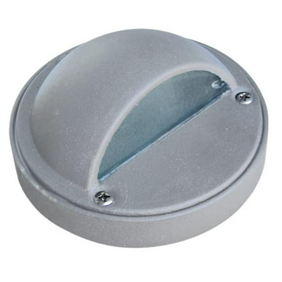 Dabmar Lighting LV605-W Cast Aluminum Surface Mount Hooded Brick, Step, Wall & Deck Light, White - 4.30 x 4.30 x 2.30 in.