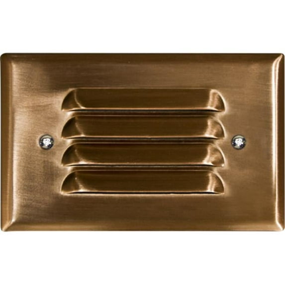 Dabmar Lighting LV617-CP Copper Recessed Louvered Brick, Step & Wall Light, Copper - 1.95 x 4.83 x 3.10 in.