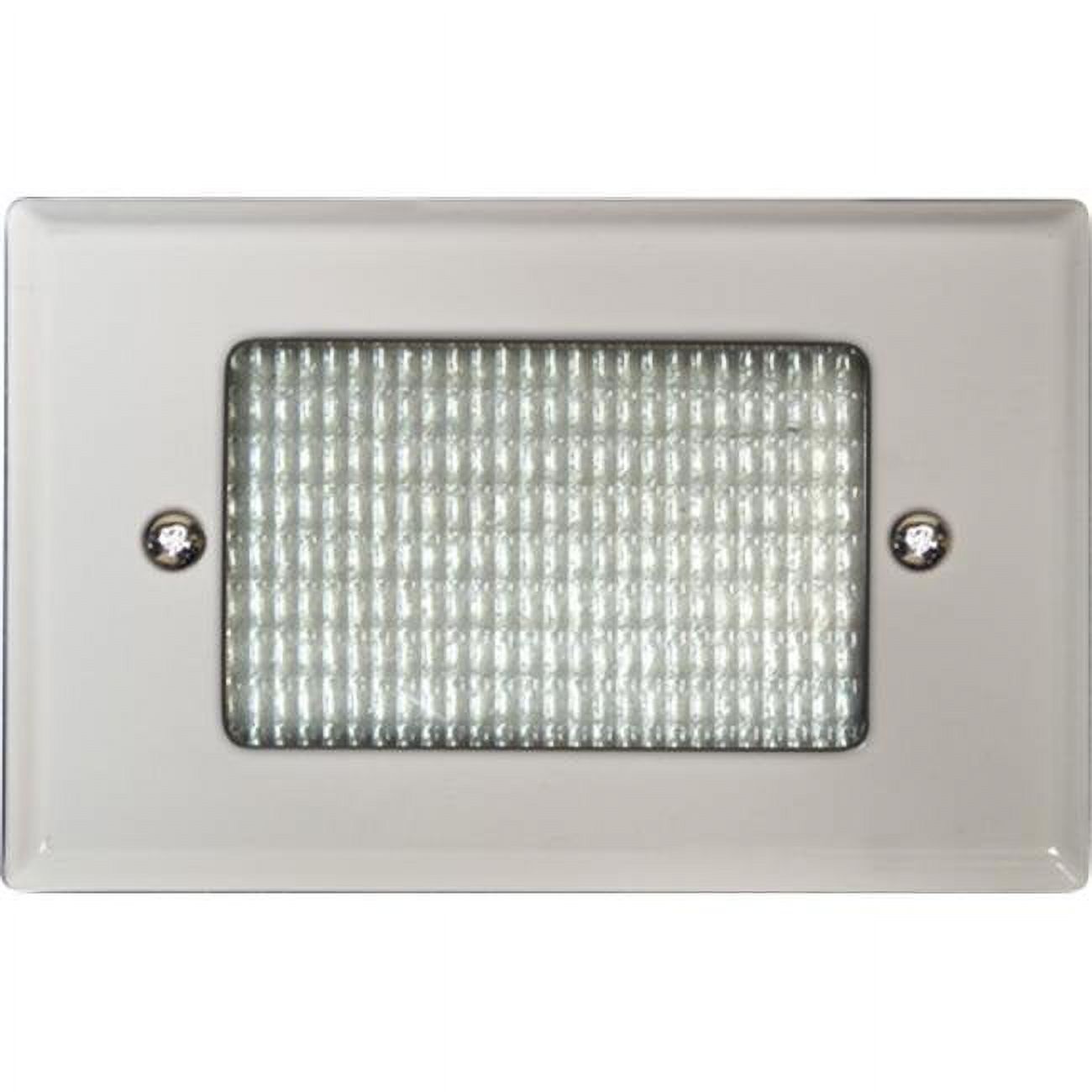 Dabmar Lighting LV618-W Cast Aluminum Recessed Open Face Brick, Step & Wall Light, White - 1.95 x 4.83 x 3.10 in. - image 1 of 1