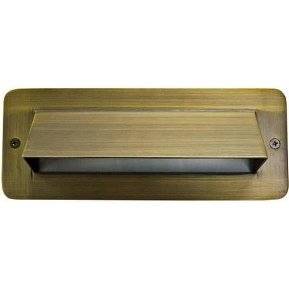 Dabmar Lighting LV631-L6-30K-WBS 12V G4 LED 2X 3W 30K Brass Hooded Step Light, Weathered Brass