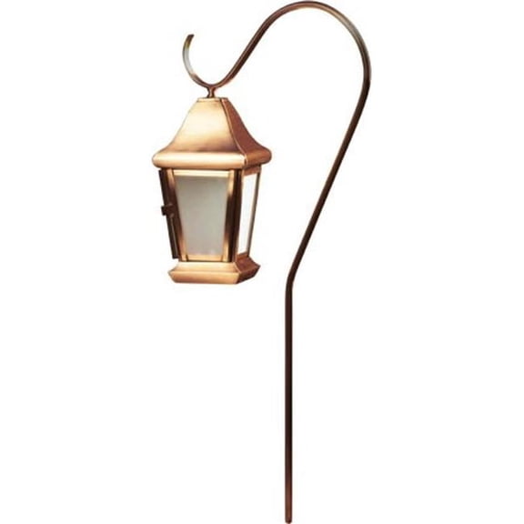 Dabmar Lighting LV81-L3-30K-CP 12V G4 3W 30K Cast Brass Hanging Lantern Path Light, Copper