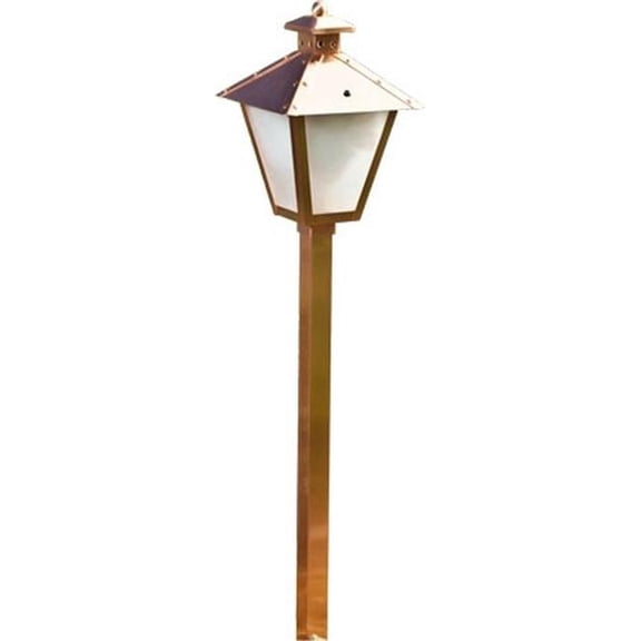 Dabmar Lighting LV82-L3-30K-CP 12V G4 3W 30K Cast Brass Post Lantern Path Light, Copper
