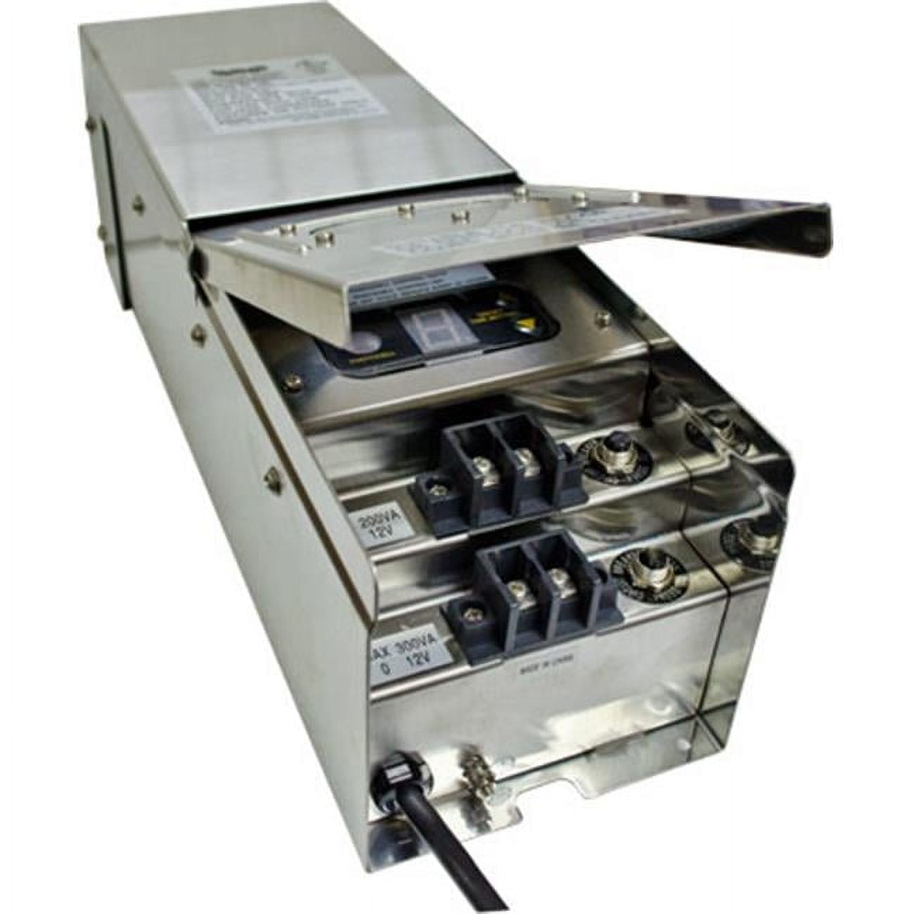 Dabmar Lighting  Magnetic 500 Watt Low Voltage Transformer with Digital Timer and Photocell, Stainless Steel