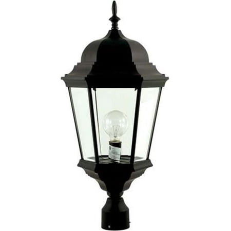 Dabmar Lighting Post Top Fixture with Clear Glass - Black