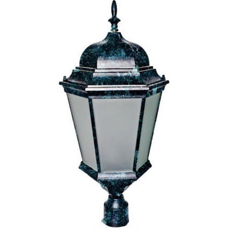 Dabmar Lighting Post Top Fixture with Frosted Glass - Verde Green