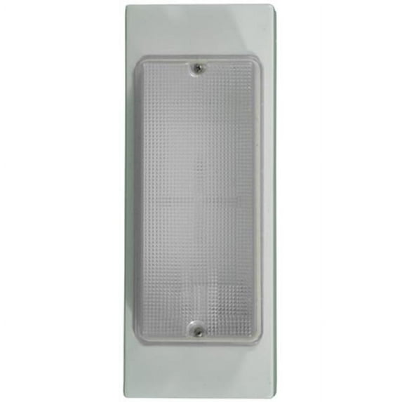 Dabmar Lighting W9350-W 13.19 x 5.03 x 3.08 in. 120 V 26 watts Powder Coated Cast Aluminum Surface Mounted Wall Fixture Light with PL13 Fluorescent Lamp, White