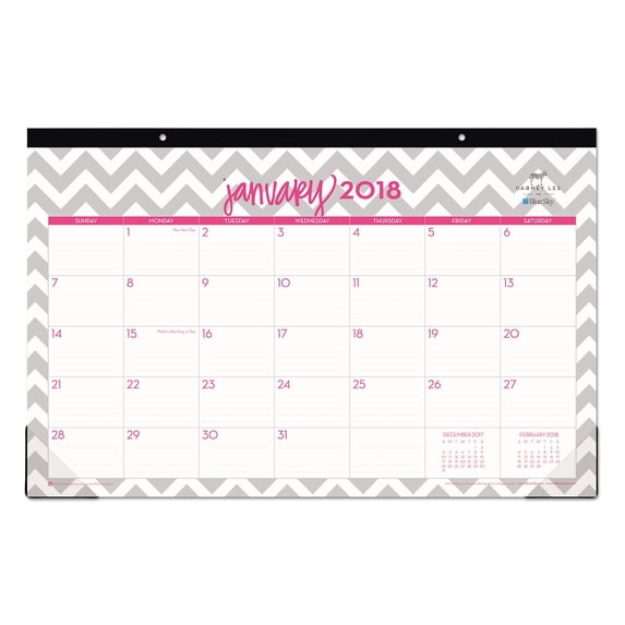 Dabney Lee for Blue Sky 2020 Year, Monthly Desk Pad Calendar, Ruled Blocks, 17" x 11", Ollie