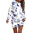 Dabozhi Vestido On Sale! Women Midi Hoodie Dress Long Sleeve Comfy