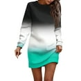 Dabozhi Vestido On Sale! Women Midi Hoodie Dress Long Sleeve Soft