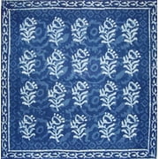 Dabu Block Print Cotton Table Napkin 18 x 18 Indigo Blue