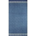 thumbnail image 1 of Dabu Dye Block Print Curtain Drape Panel Cotton 46" x 88" Indigo Blue, 1 of 2