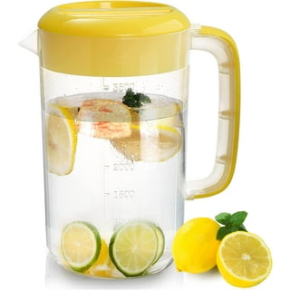 Glass Water Pitcher with Spout – 53 Oz Elegant Serving Carafe for Water,  Juice, Sangria, Lemonade, and Cocktails – Clear Glass Small Beverage  Pitcher.