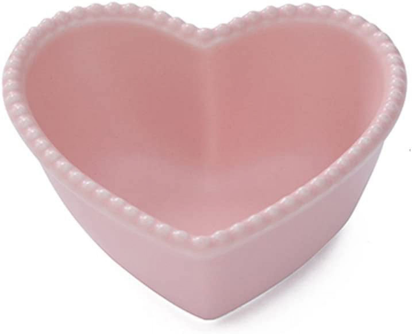 DabuLiu Ceramic HeartShaped Pudding Bowl Baked Soufflé Bowl Dessert