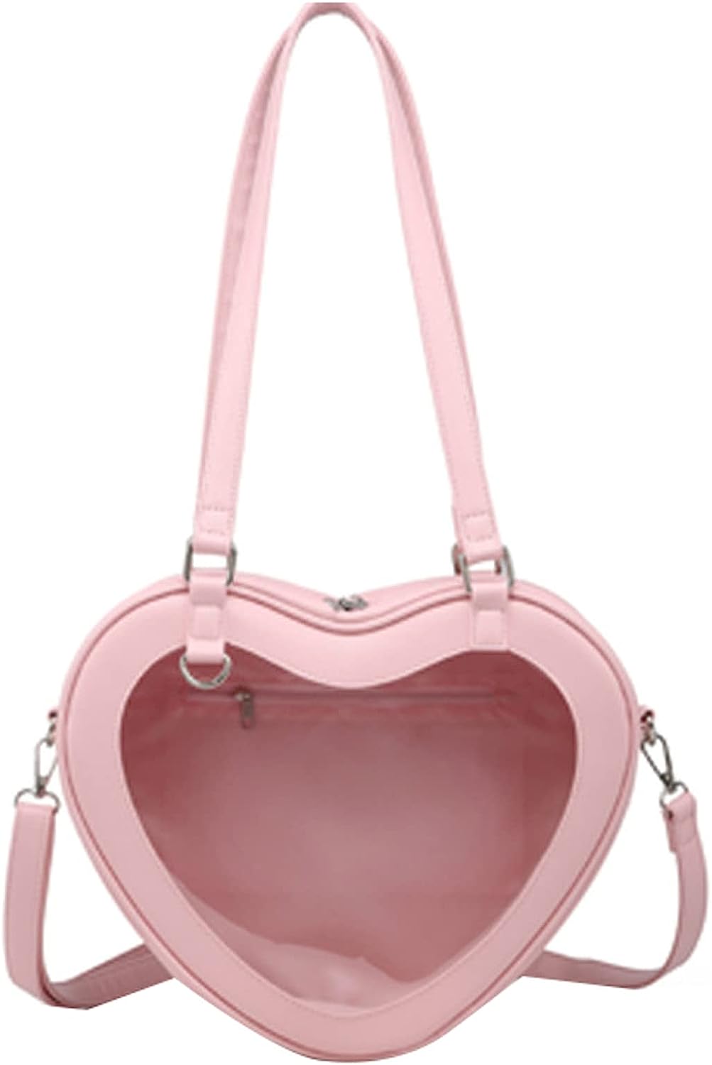 DabuLiu Crossbody Bag Heart Shaped Shoulder Bag Love Messenger Clear