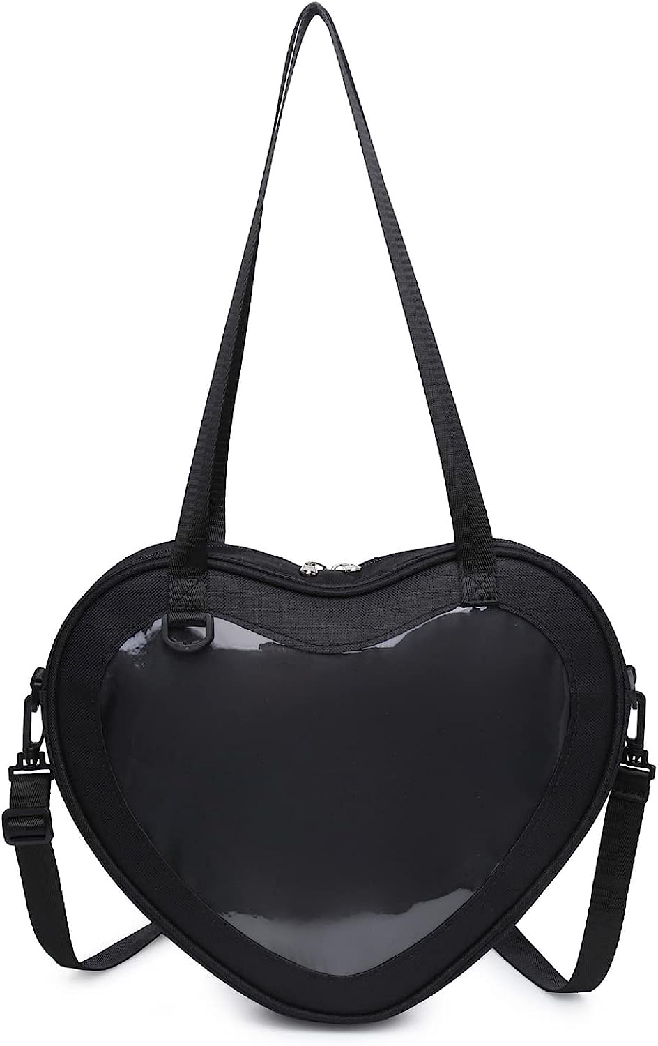 DabuLiu Crossbody Bag Heart Shaped Shoulder Bag Love Messenger Clear