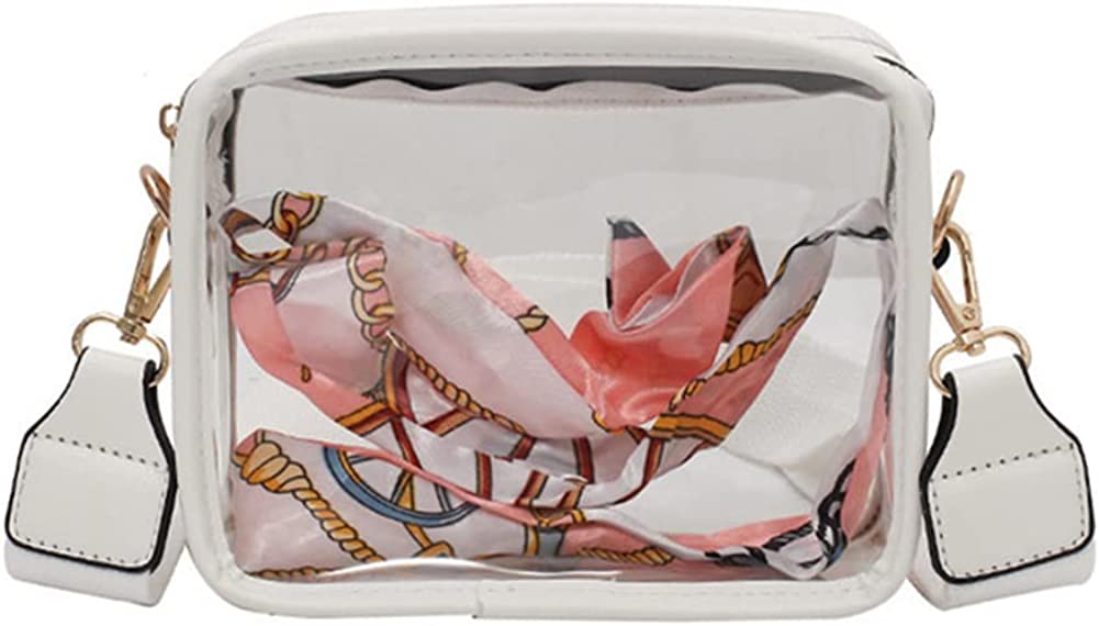 DabuLiu PVC Clear Crossbody Bags, Stadium Approved Transparent Shoulder