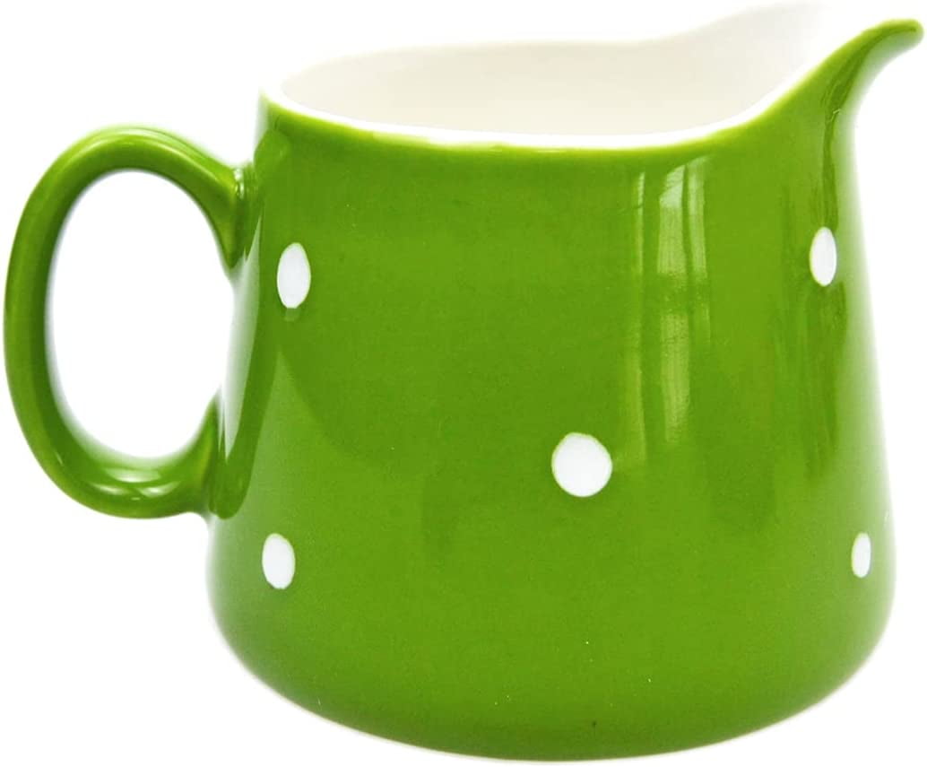 DabuLiu Polka Dot Ceramic Creamer with Handle,Coffee Milk Creamer
