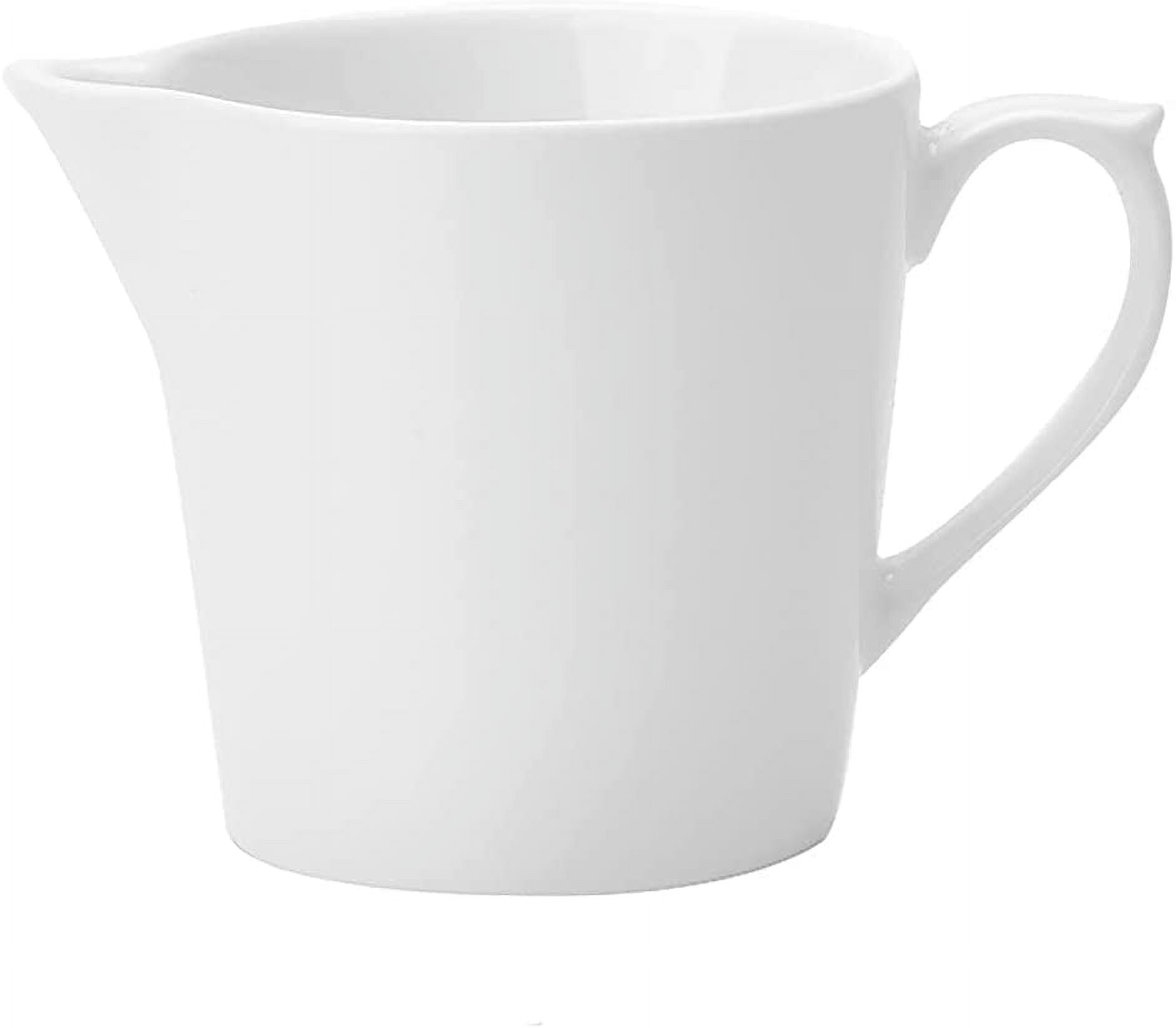 DabuLiu Pure White Ceramic Creamer with Handle,Coffee Milk Creamer