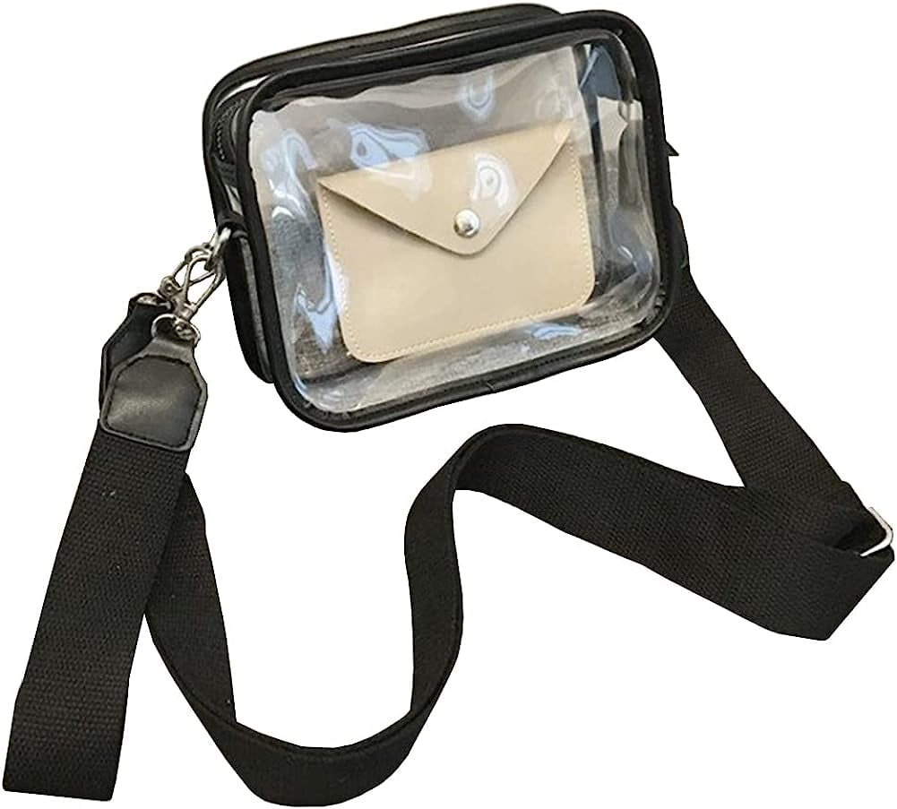 DabuLiu Transparent Crossbody Bags PVC Messenger Handbag Clear Stadium Approved Waterproof with