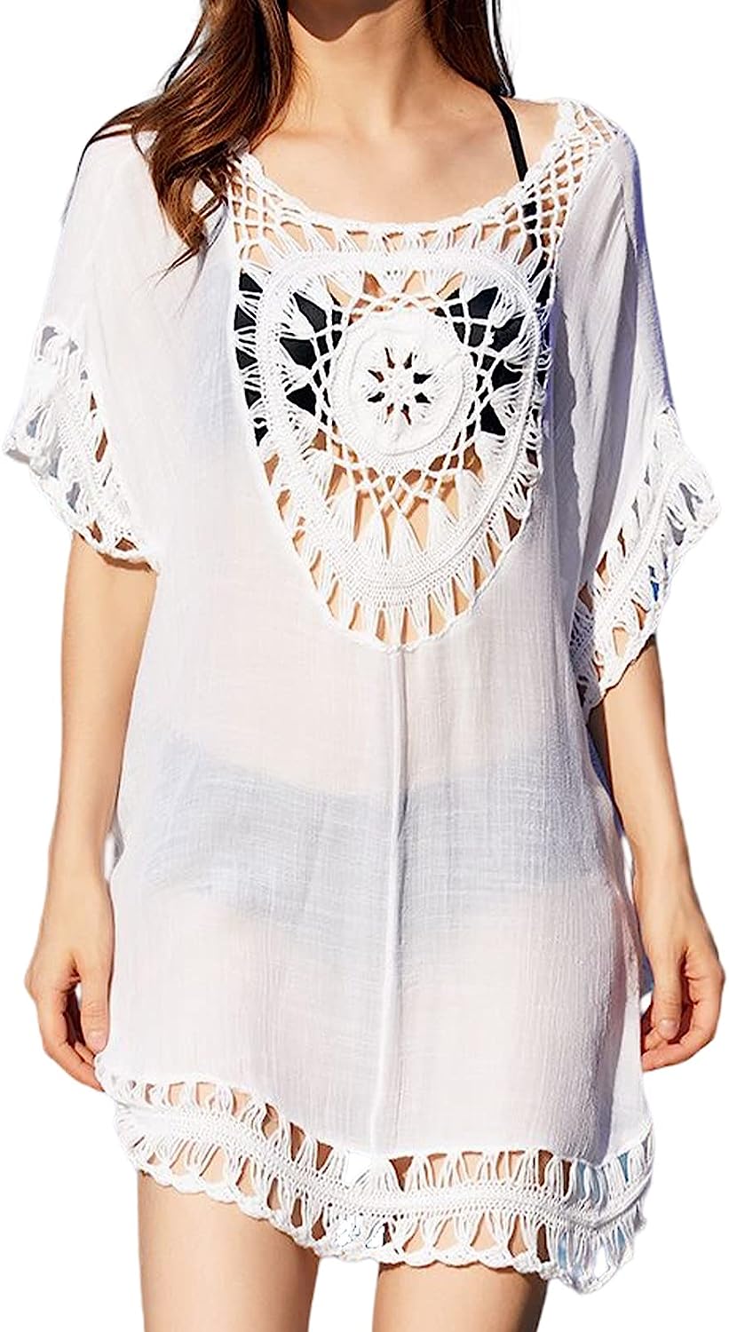 DabuLiu Women's Bathing Suit Cover Up Hollow Out Swimwear Bikini