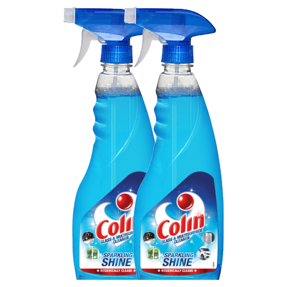 Colin Glass and Surface Cleaner Liquid Spray for Car, Kitchen and Home Surfaces Multi Surface Cleaner 500ml Pack of 2