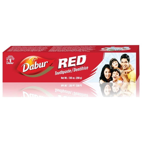 Dabur Red Herbal Toothpaste, Oral Care, Strong Teeth - 7.05 oz (200 grams)