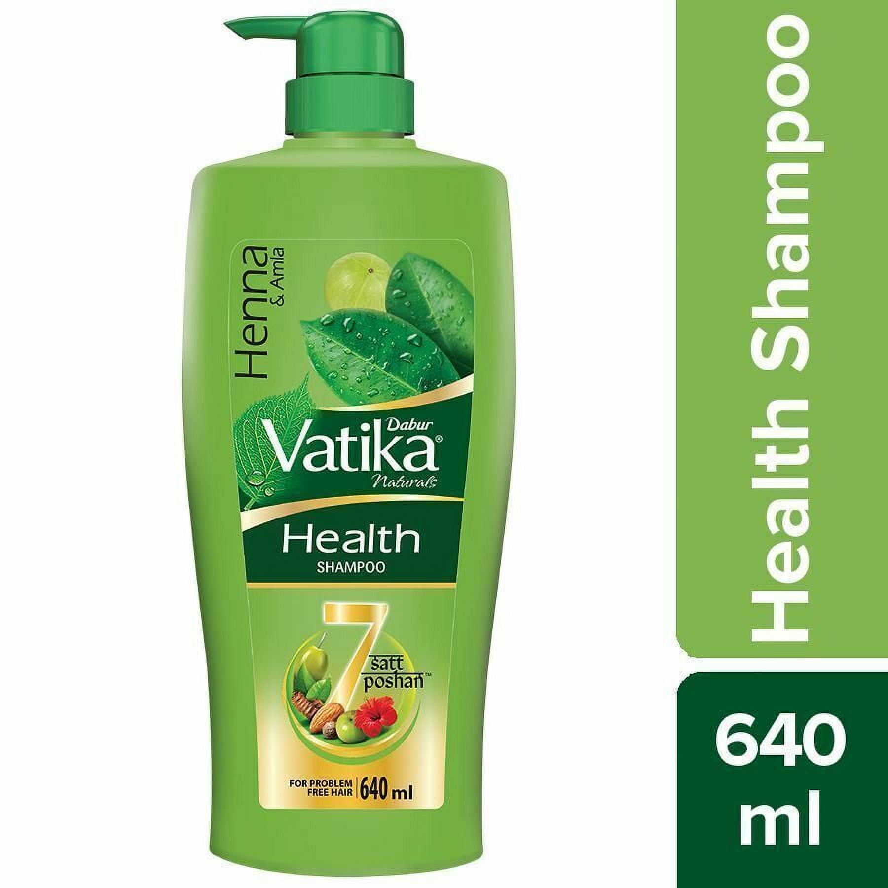 Dabur Vatika Health Shampoo - With Henna &amp; Amla, For Problem Free Hair, 640 ml