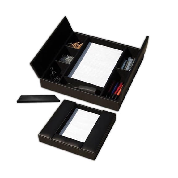 Dacasso AC-1090 Black Leather Enhanced Conference Room Organizer