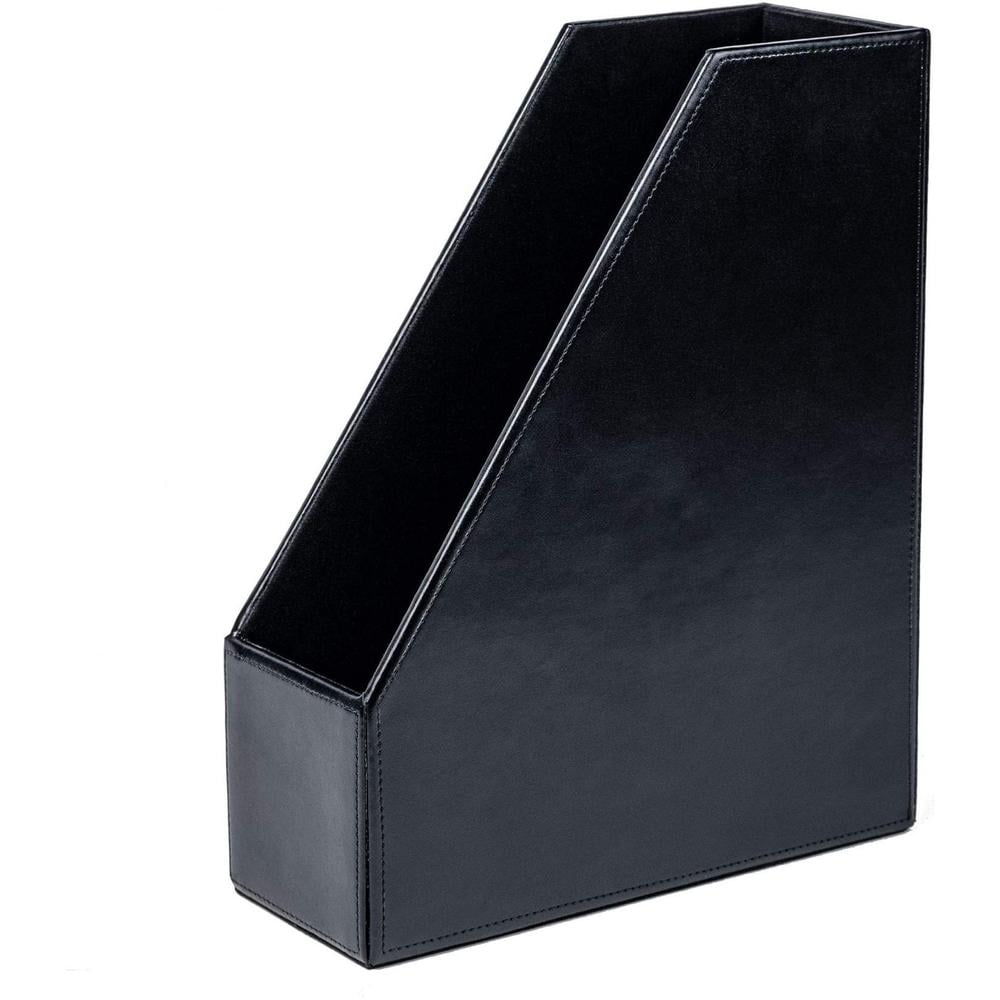 Dacasso Black Bonded Leather Magazine Rack - Walmart.com