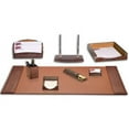 thumbnail image 1 of Dacasso  Brown Crocodile Embossed Leather 8-Piece Desk Set - Brown, 1 of 1