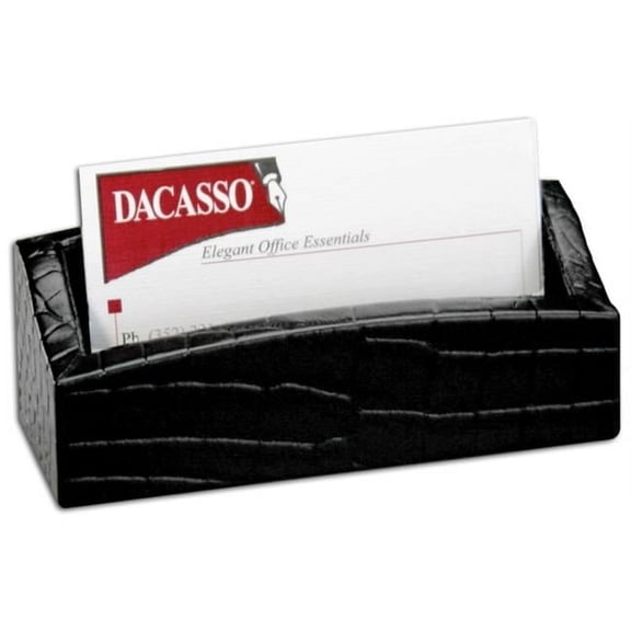 Dacasso Crocodile Embossed Leather Business Card Holder