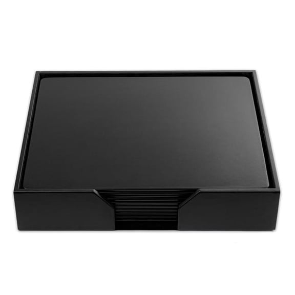 Dacasso DF-1067 10 Seat Black Leatherette Conference Room Set, 20 x 16 Size Pads