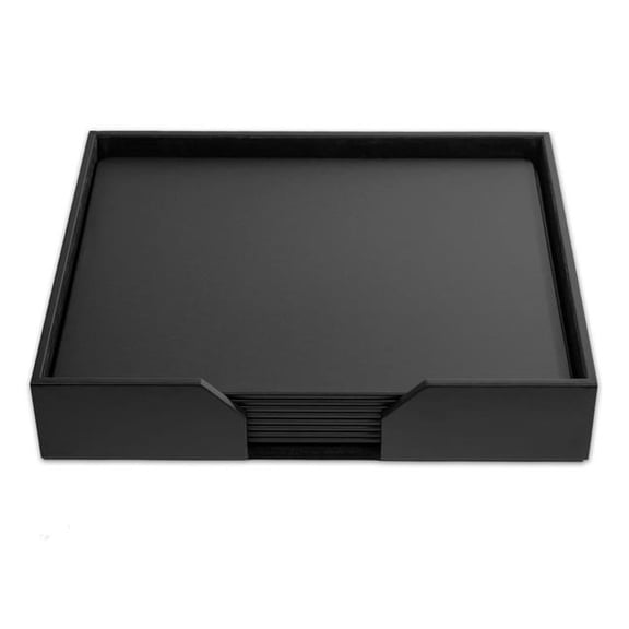 Dacasso  DF-1075 Black Leatherette 9 Piece Conference Room Set, 17 x 14 Pads