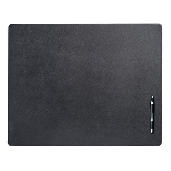 Dacasso PG-1019 Classic Black Leather 24 in. x 19 in. Desk Mat without Rails