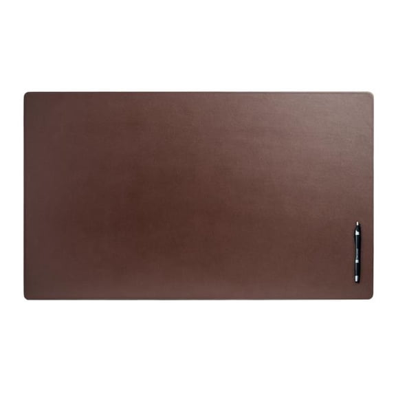 Dacasso PG-3412 Chocolate Brown Leather 34 in. x 20 in. Desk Mat without Rails