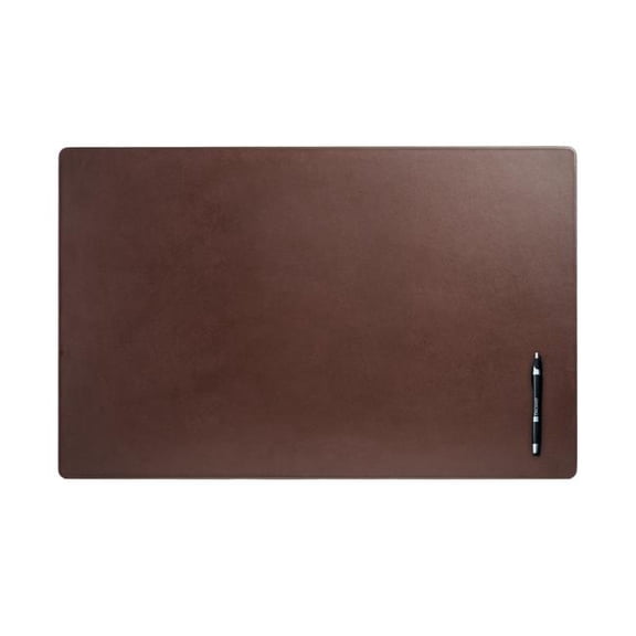 Dacasso PG-3418 Chocolate Brown Leather 30 in. x 19 in. Desk Mat without Rails