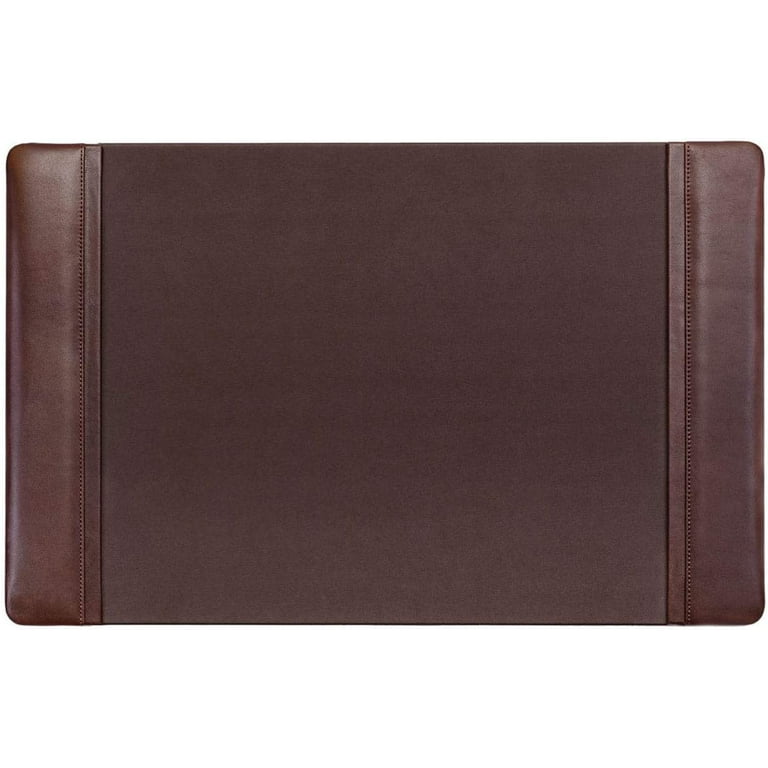 Old Saddle Brown Leather Desk Pad • With Matching Mouse Pad